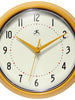 Retro Round Yellow Indoor Wall Clock 9.5 Inch, [product_price]- Greenhouse Home