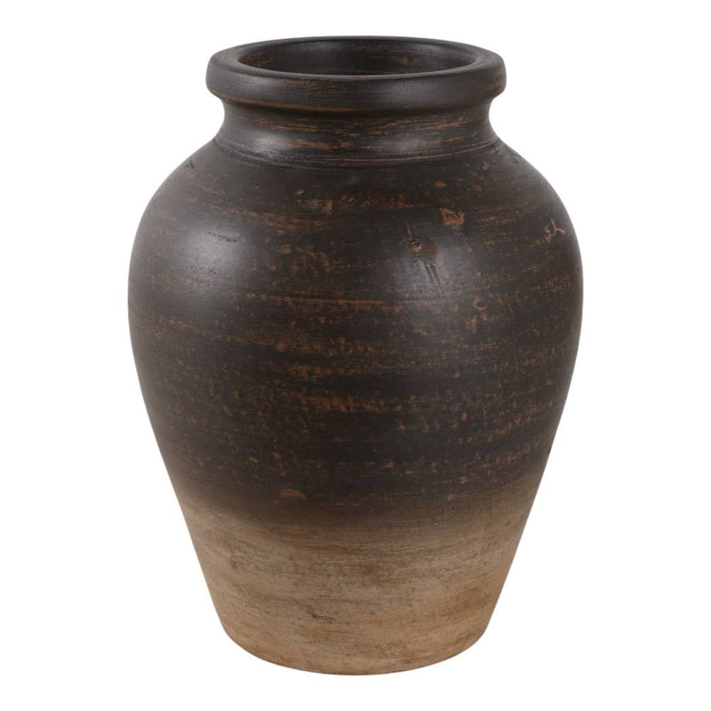 Chocolate Brown Ceramic Pottery Jug