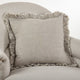 Ruffled Design Pillow - Down Filled: Natural / Down Insert / 24"