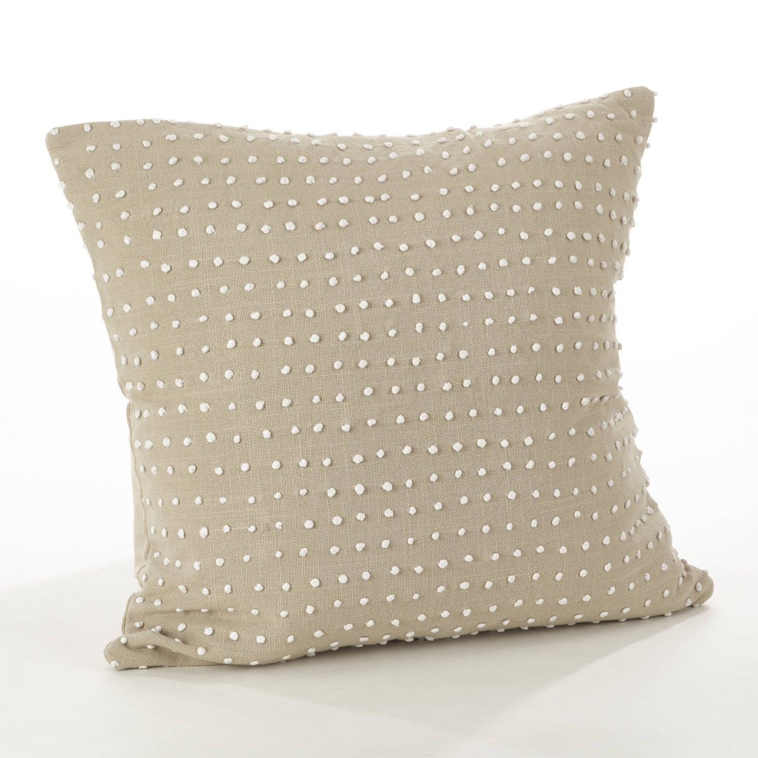 French Knot Design Pillow - Down Filled: Natural / Down Insert / 20"