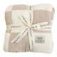 Checker Luxe Home Blanket: Sand/Cream