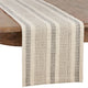 Striped Woven Runner - Neutral Colors: Ivory / 16"x54"