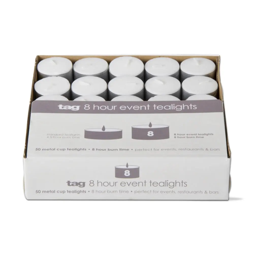 8 Hour Event Tealight Candle - Pack of 50 - Greenhouse Home