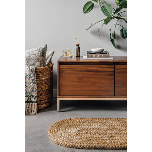 Oval Braided Jute Mat