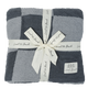 Baby Checker Luxe Blanket: Dark Grey/Slate