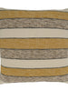 Throw Pillow With Striped Design: Multi / Down Filled / 22