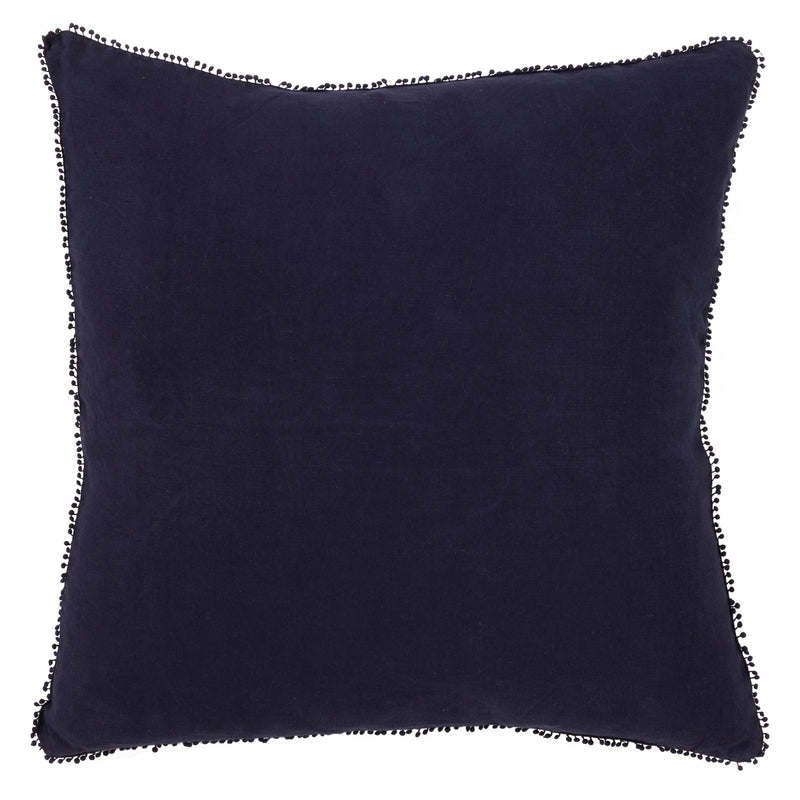 Pompom Design Pillow - Down Filled: Ivory / Down Insert / 20"
