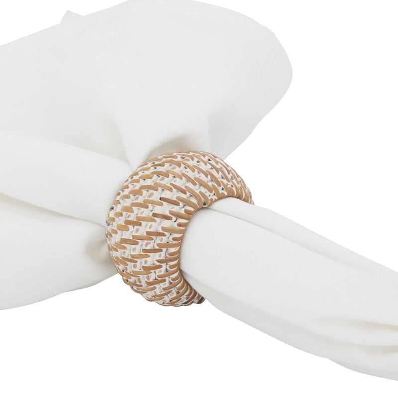 Woven Rattan Napkin Ring: Caramel / 2.4"