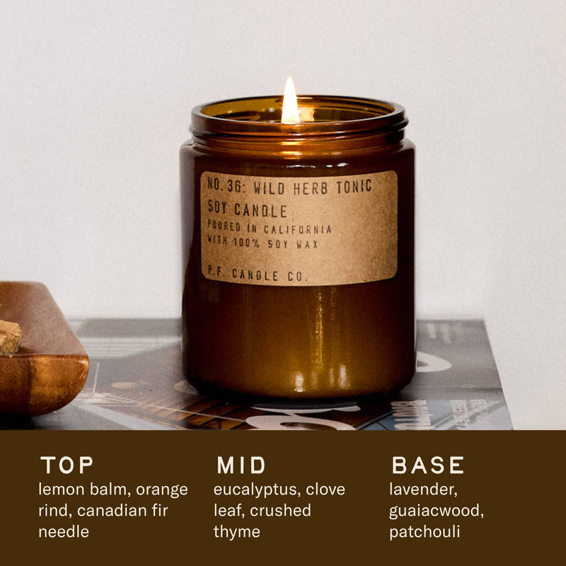Wild Herb Tonic Glass Jar Soy Candle