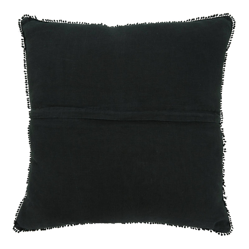 Pompom Design Pillow - Down Filled: Ivory / Down Insert / 20"