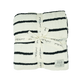 Striped Luxe Home Blanket: Black/Cream