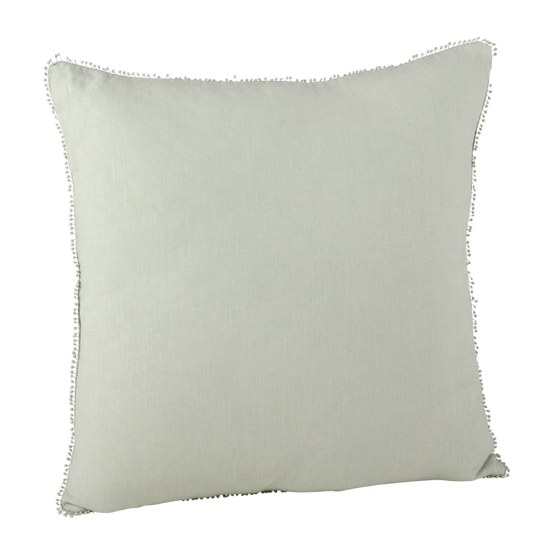 Pompom Design Pillow - Down Filled: Ivory / Down Insert / 20"