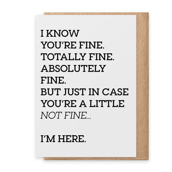 A Little Not Fine - Greeting Card Paisley & Parsley