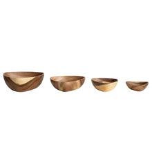 Acacia Wood Bowls, Natural, Set of 4, [product_price]- Greenhouse Home