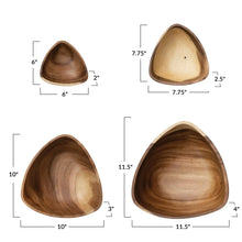 Acacia Wood Bowls, Natural, Set of 4, [product_price]- Greenhouse Home