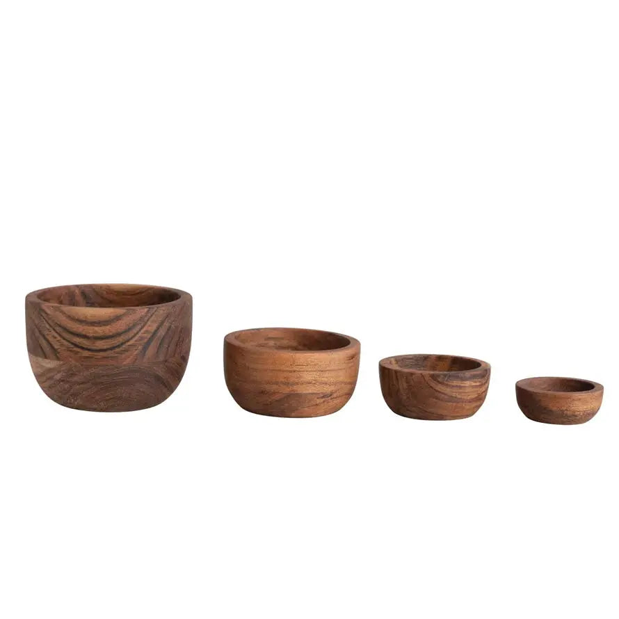 Acacia Wood Nesting Bowls Greenhouse Home