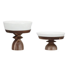 Acacia Wood Pedestal, Natural & Black (Copy) Bloomingville