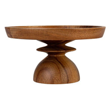 Acacia Wood Pedestal, Natural & Black (Copy) Bloomingville