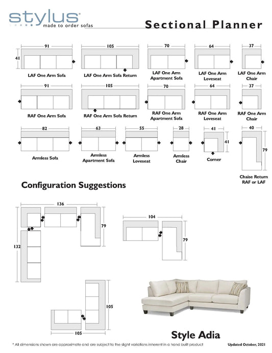 Adia Sectional, [product_price]- Greenhouse Home