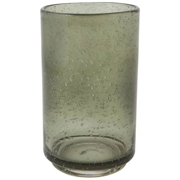 Agave Bubbled Glass Tumbler, 17oz, [product_price]- Greenhouse Home