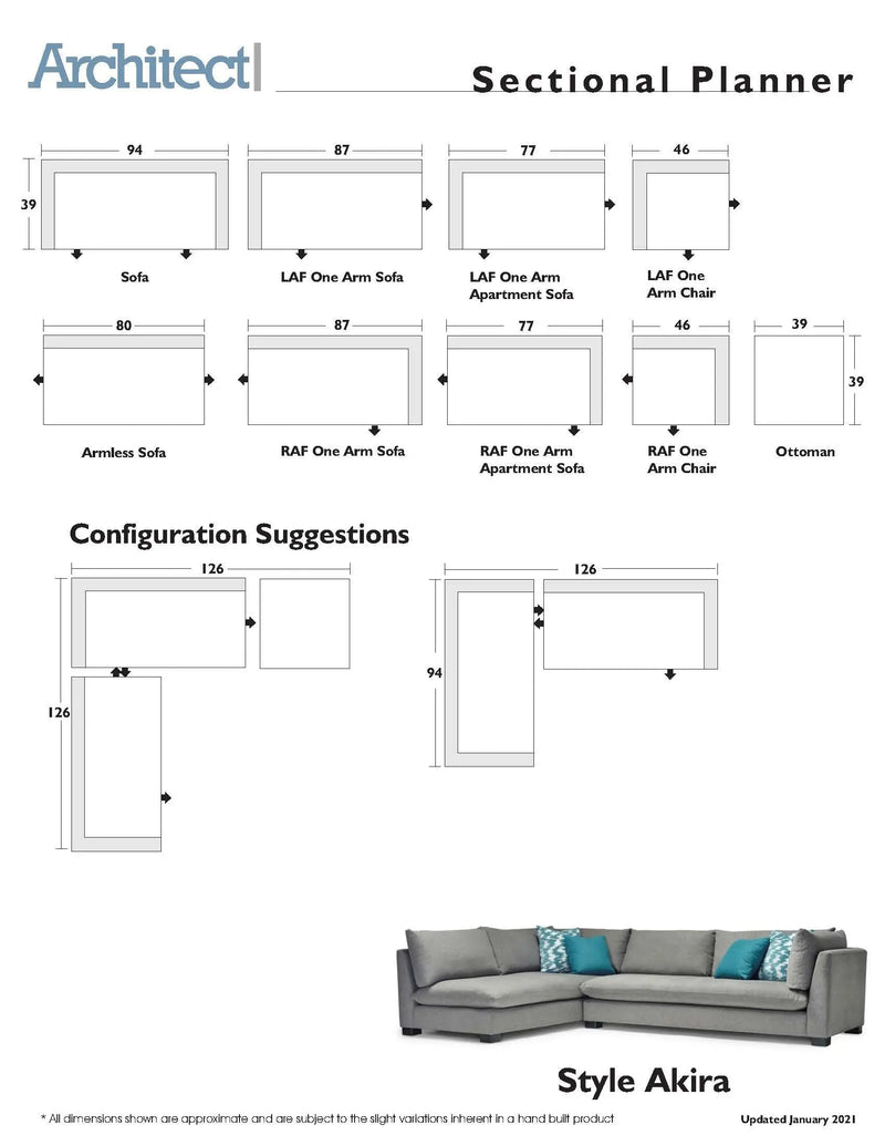 Akira Sectional, [product_price]- Greenhouse Home