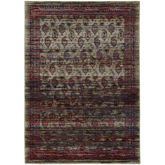 Andorra Paisley Panel Rug in Multi - Greenhouse Home