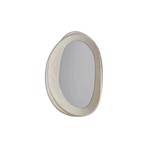 Antique White Textured Wall Mirror Greenhouse Home