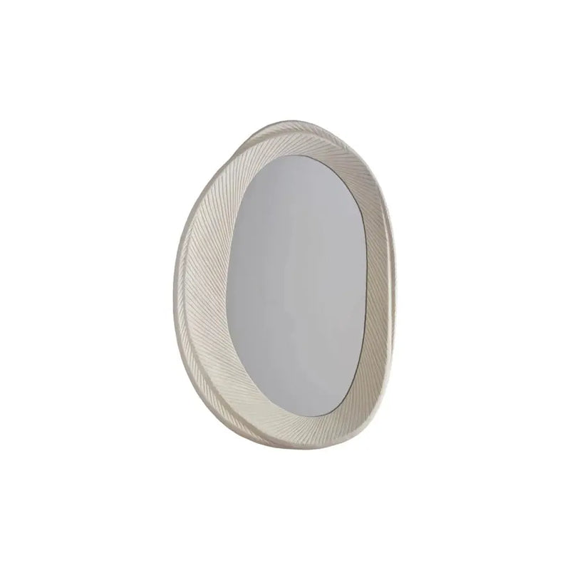 Antique White Textured Wall Mirror Greenhouse Home