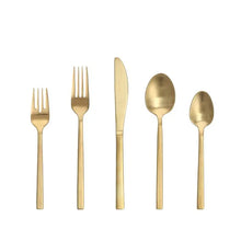 Arezzo Brushed Gold 20p Flatware Set Fortessa