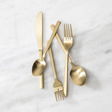 Arezzo Brushed Gold 20p Flatware Set Fortessa