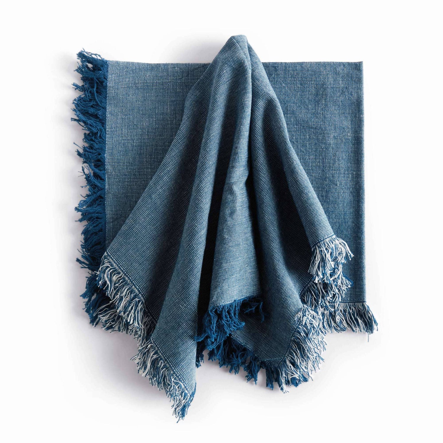 Aura Dinner Napkins - Dark Blue - Pre-Washed Cotton - 4pc Napa Home & Garden