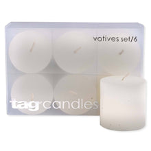 Basic Votive Candles Set of 6 - White tag