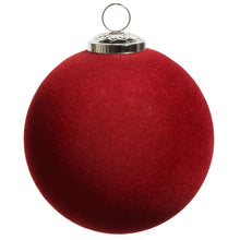 Berry Red Velvet Ball Ornament Raz Imports