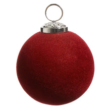 Berry Red Velvet Ball Ornament Raz Imports