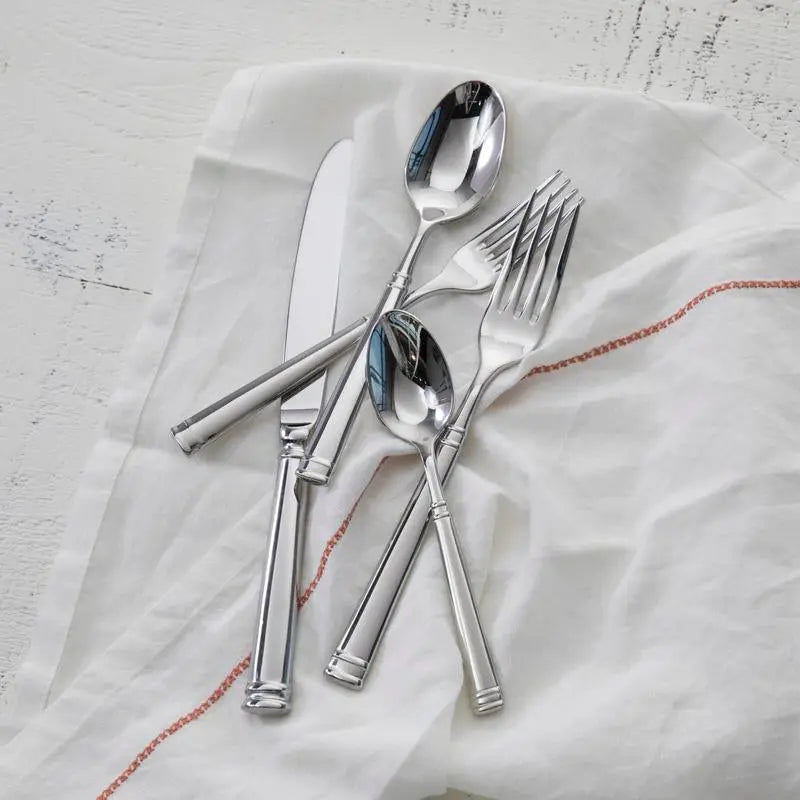 Bistro Stainless Steel Flatware, Set of 5, [product_price]- Greenhouse Home