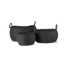 Black Wonga Seagrass Basket - Greenhouse Home