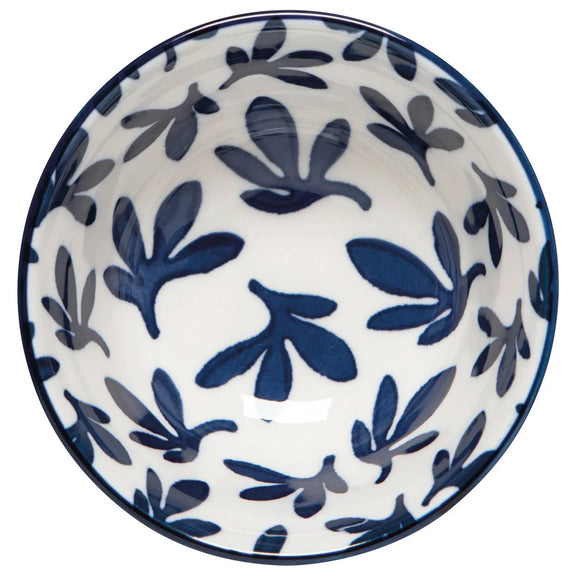 Blue Floral Stamped Bowl 3.5 inch NOW Designs