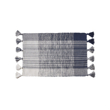 Blue Tassel Plaid Rug - Greenhouse Home