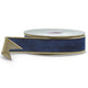 Blue Velvet Ribbon with Gold Etching Raz Imports