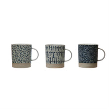 Blue + Cream Stoneware Mug - Greenhouse Home