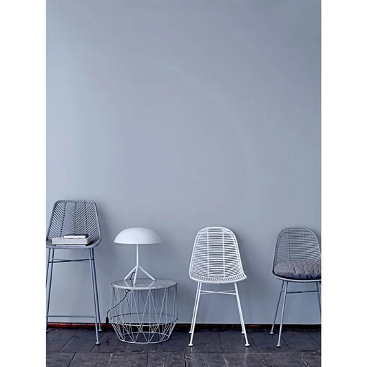 Boho Rattan and Metal Bar Stool Greenhouse Home
