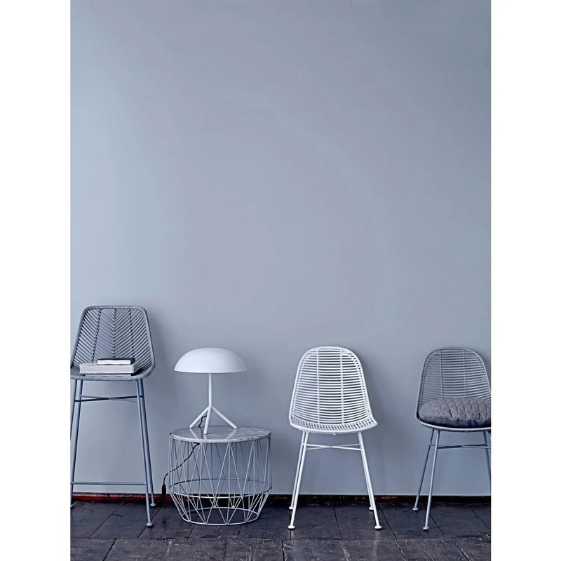 Boho Rattan and Metal Bar Stool Greenhouse Home