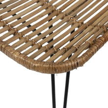 Boho Rattan and Metal Dining Chair Greenhouse Home