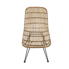 Boho Rattan and Metal Dining Chair Greenhouse Home