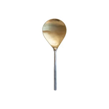 Brass Serving Spoon w/ Hammered Aluminum Handle, [product_price]- Greenhouse Home