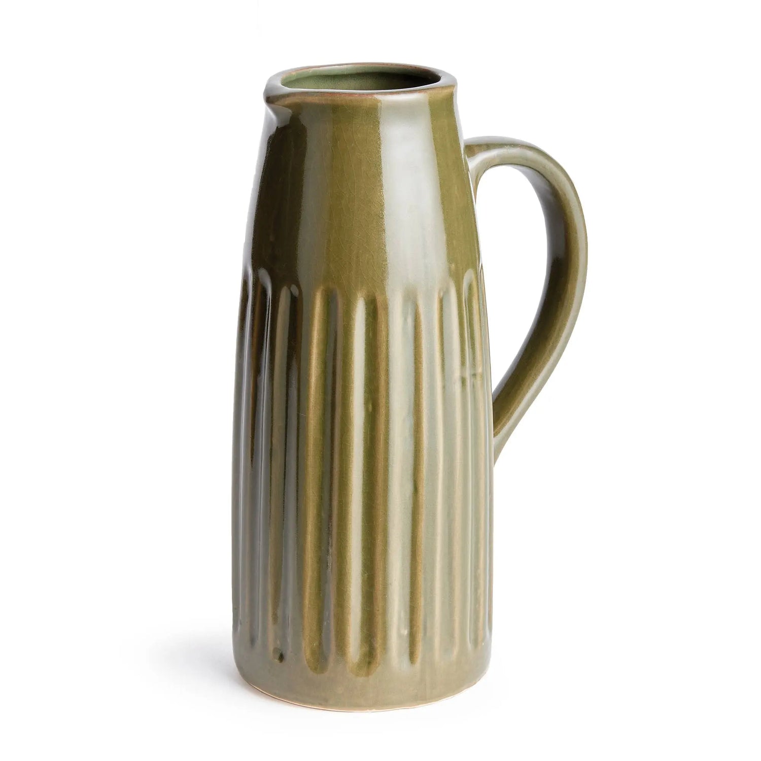 Brittani Decorative Pitcher Large, Green: Green / Ceramic Napa Home & Garden