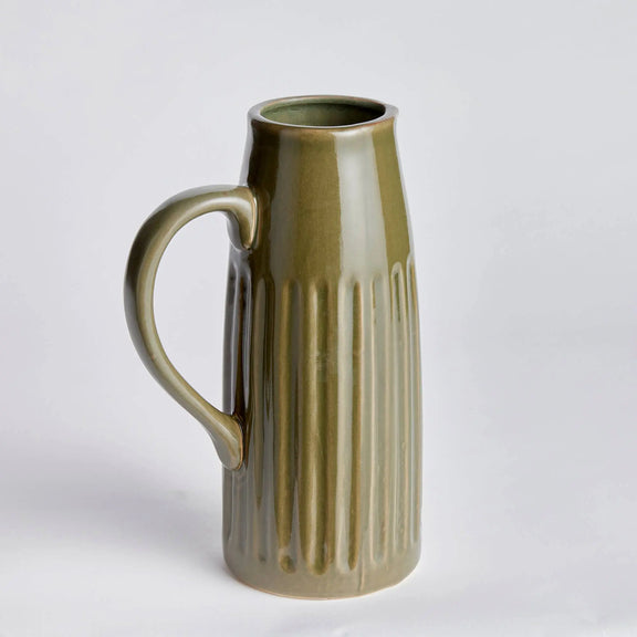 Brittani Decorative Pitcher Large, Green: Green / Ceramic Napa Home & Garden
