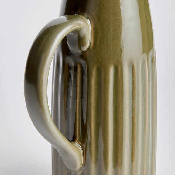 Brittani Decorative Pitcher Large, Green: Green / Ceramic Napa Home & Garden