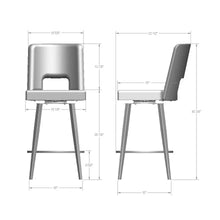 Bryana Upholstered Swivel or Non Swivel Stool Amisco