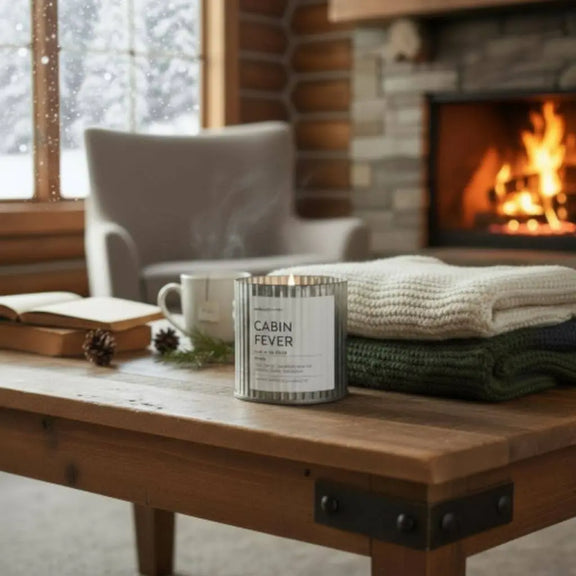 Cabin Fever Rustic Vintage Farmhouse Wood Wick Candle: 10oz Anchored Northwest